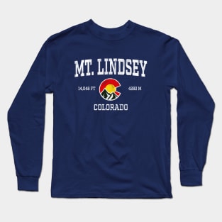 Mt Lindsey Colorado 14ers Vintage Athletic Mountains Long Sleeve T-Shirt